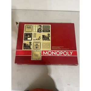 RARE VINTAGE‎ 1964 Parker Brothers Monopoly Board Game Red Box Version